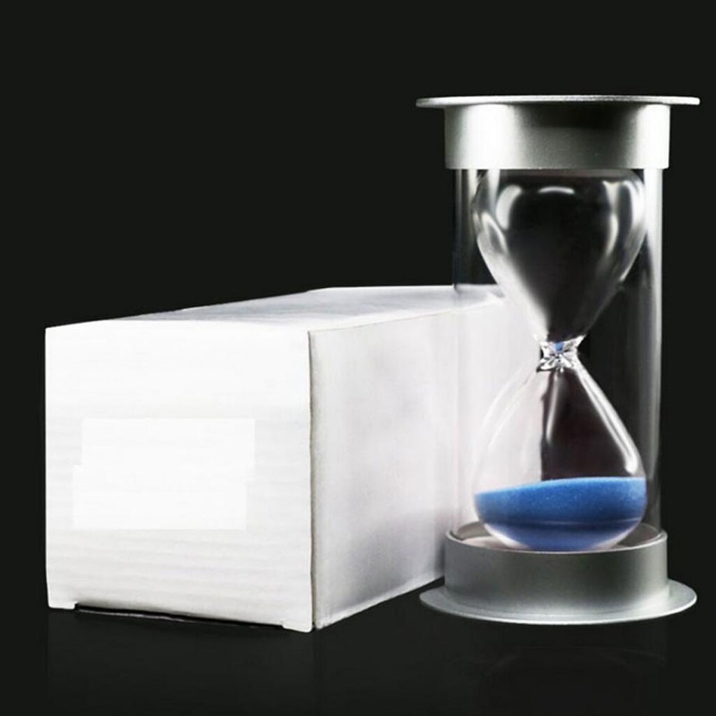 Blue Hourglass Sand Timer Clock for Home Office Kitchen Games 10Sec./4 Mins
