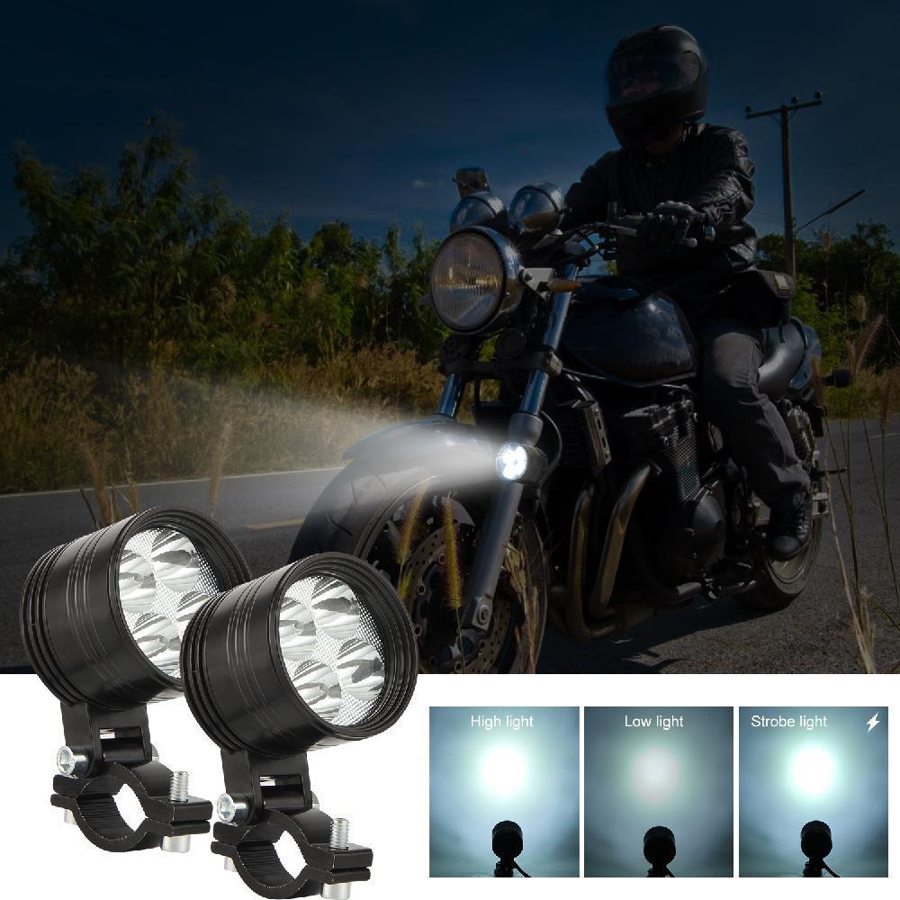 1 paar Motorrad LED-leuchten Motorrad Scheinwerfer Starke Licht LED Nebel Licht Hilfs Licht Motorrad Lampe Lampe Zubehör