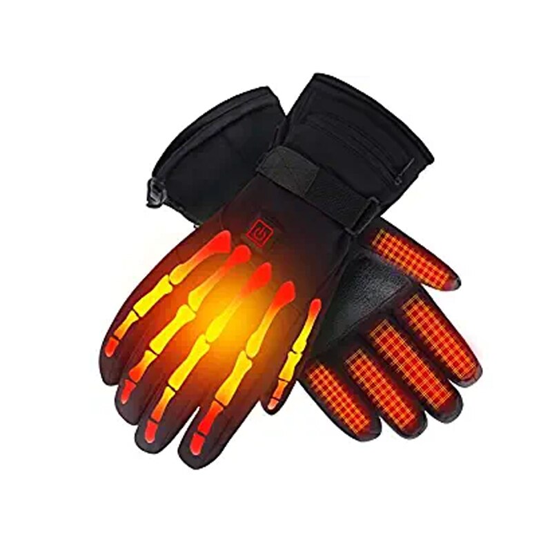 Uppvärmda handskar med batteri helfingerhandske för skidåkning vandring klättring körning batteri uppvärmda handskar uppladdningsbar batterihandske