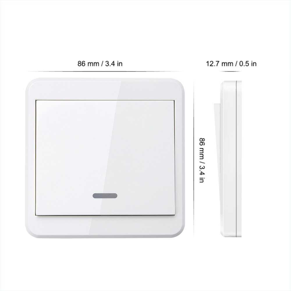 433Mhz 90-250V wall touch sensor switch, general standard lighting switch, crystal glass switching power supply, 1 way switch