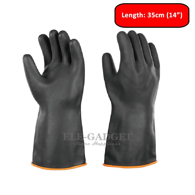 14 "-22" Zware Chemische Slip Rubberen Handschoenen Zuur Olie Slip Latex Handschoenen Voor Thuis Industrie Werk veiligheid Handschoenen