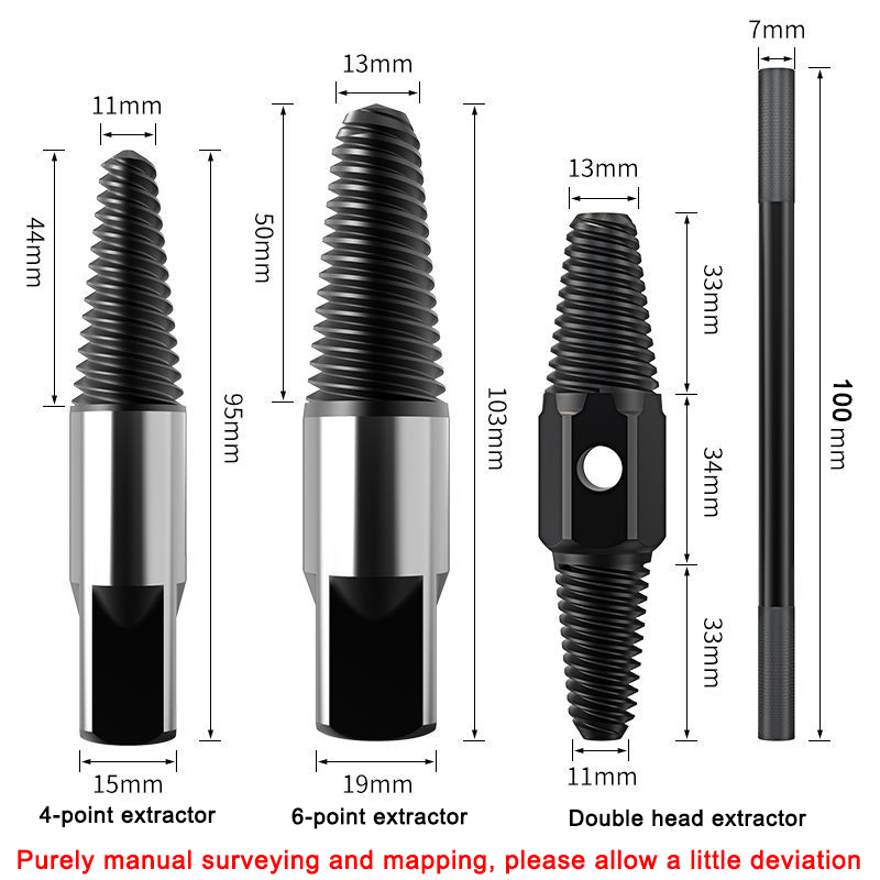 Hardware Double-head Faucet Faucet Valve Screw Extractor Broken Broken Wire Water Pipe Bolt Remover Multi-purpose Household Tool