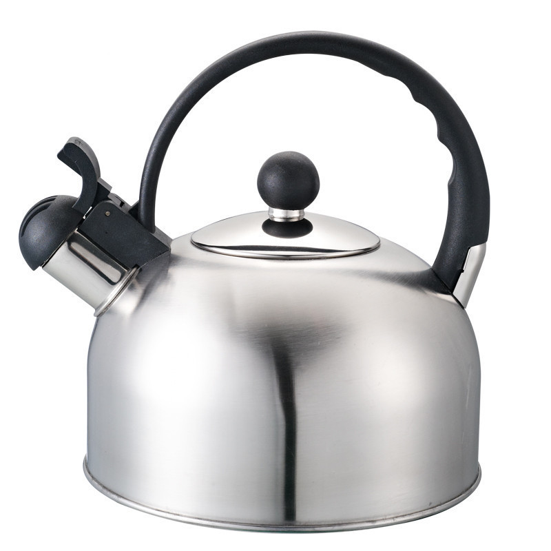 Edelstahl 2L Wasserkocher Induktionsherd Camping Wasserkocher Herde Pfeifen Wasser Gas Teekanne Kochen Werkzeuge Küche: Silber-