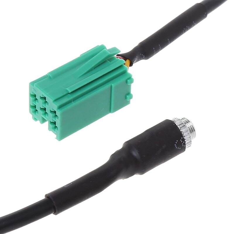 Mini-iso 3.5mm hunstik kabel adapter kabel til renault clio megane scenic 2005 radio cd afspiller