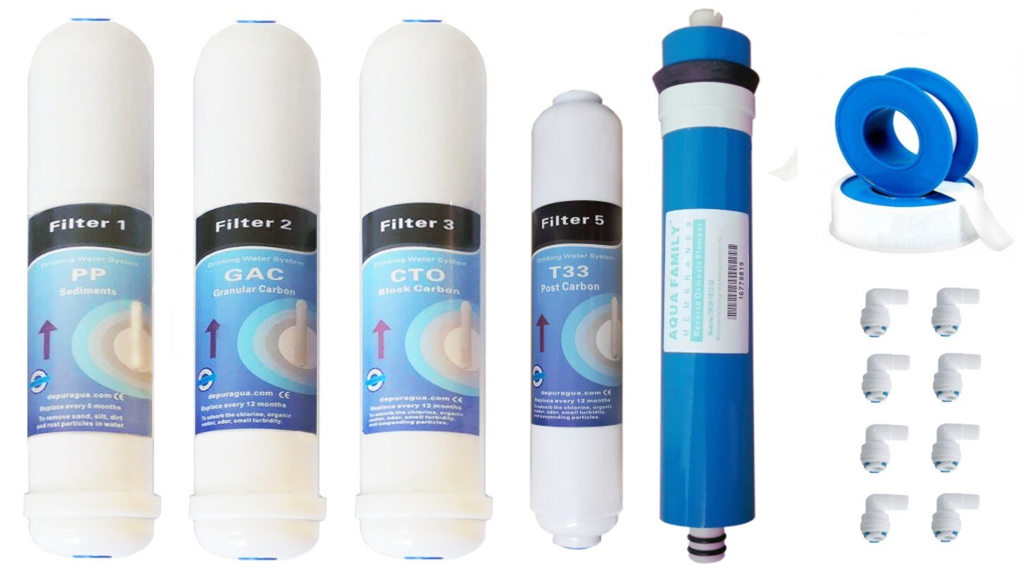 Bieden Membraan + 4 Omgekeerde Osmose Filters Compatibel Hydrohealth Hydrobox