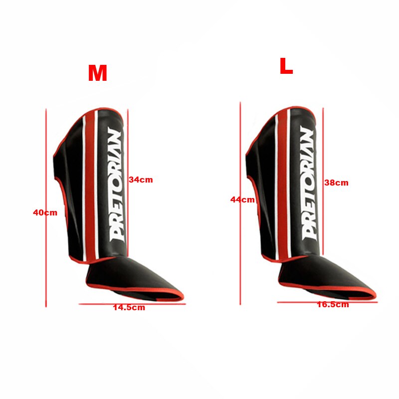 PRETORIAN Thick Boxing Shin Guards MMA Full Protection Muay Thai Kick Leg Warmers Shin Pads Taekwondo Ankle Guard