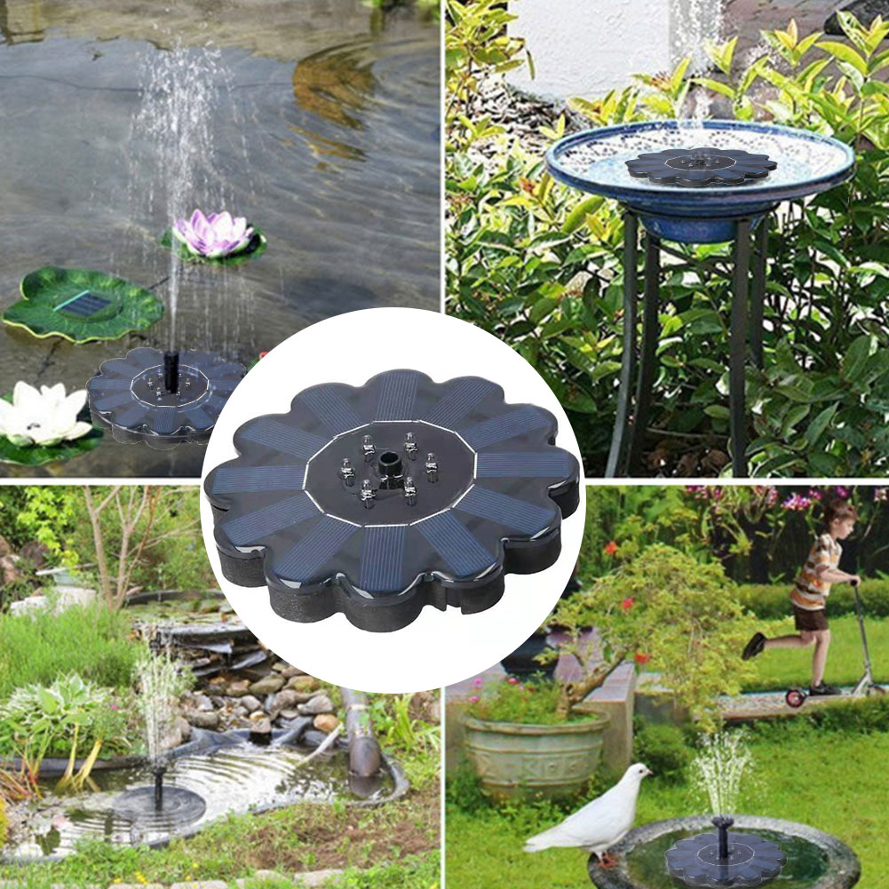 Pool Solar Water Fountain Easy Install Garden Backyard For Bird Bath Flower Shaped Outdoor Clearance Multifunction 16cm Floating