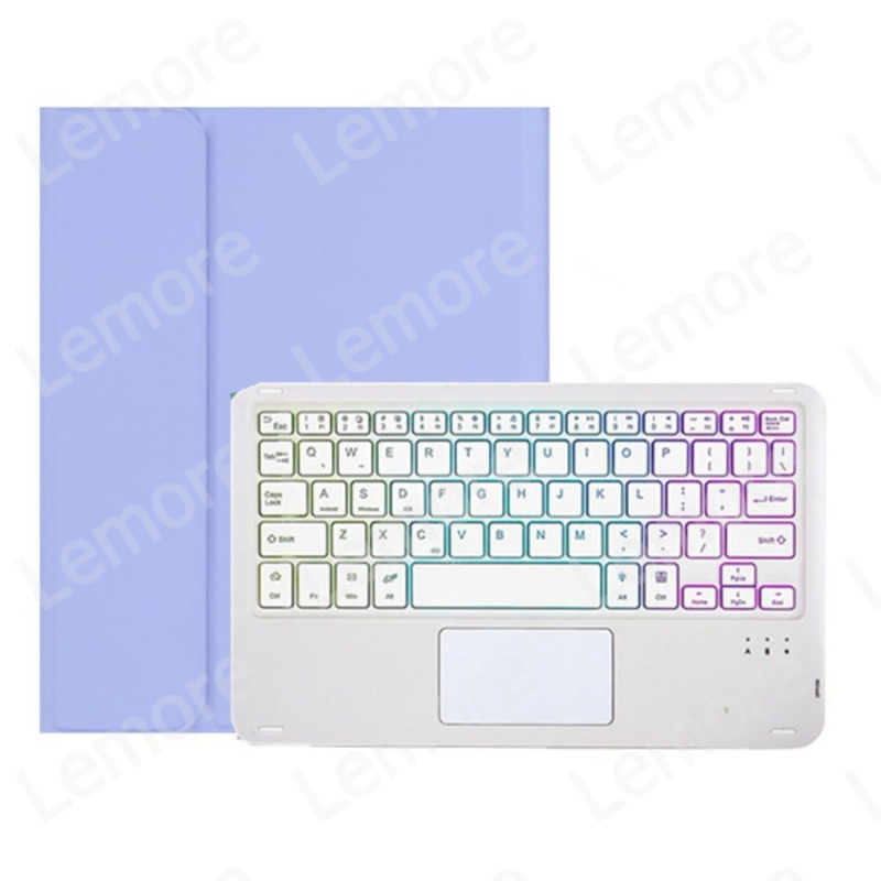 Engels toetsenbord met touchpad voor iPad A16 11 '' / iPad 2025 11e generatie 2025 Verlicht toetsenbordhoes met potloodsleufstandaard: green
