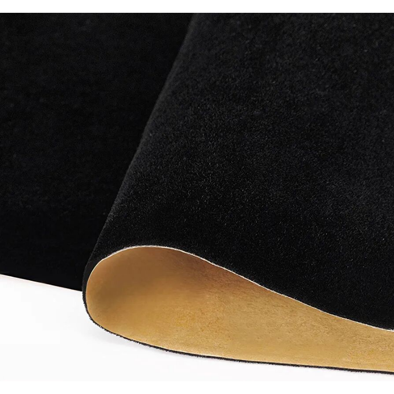 25cm Width Black Sticky Flocking Velvet Liner Roll Self Adhesive Flock Veludo Fabric for Jewelry Box Making Drawers Flock Decal