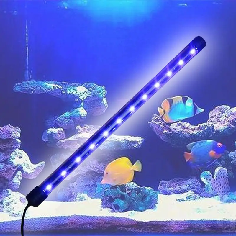 Akvarium led-lys for fisk til nedsenkbare lys vanntett 14.6in/6w 6.7in/3