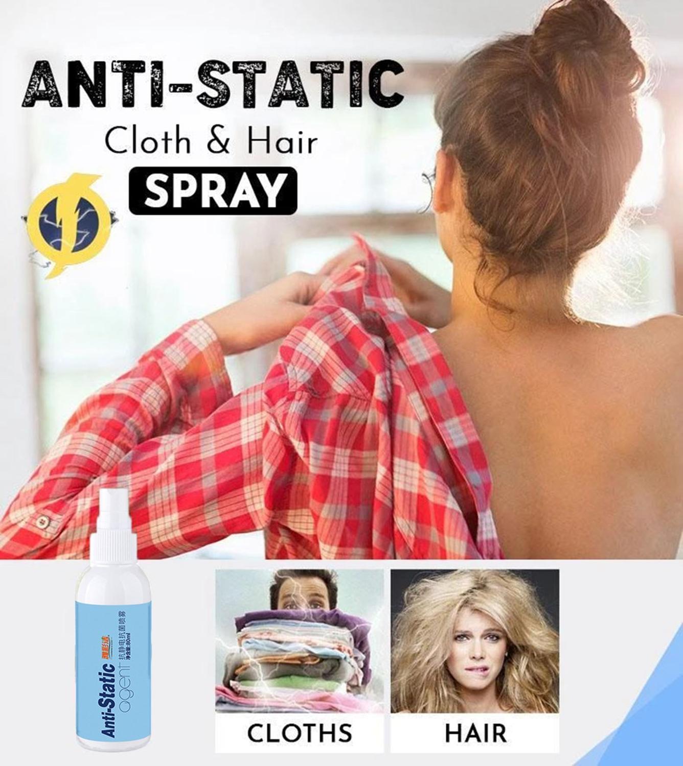 Spray d'équilibrage en tissu antistatique | Spray pour cheveux, élimine l'électricité statique, antistatique et réapprovisionnement humide, 80ml #2D03