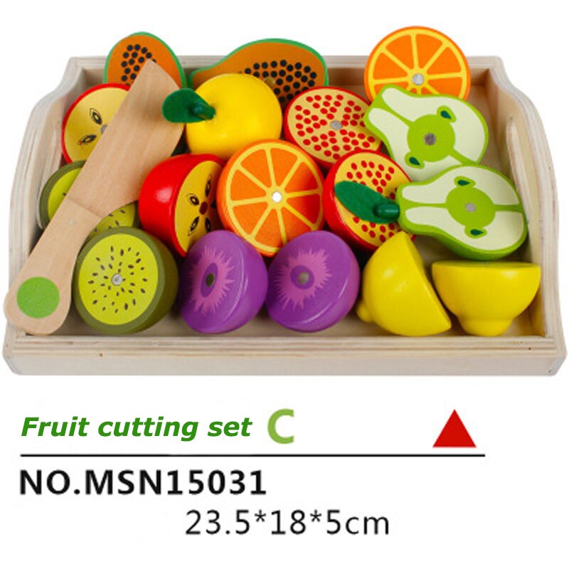 15 arten Holz simulation küche ei serie cut obst und gemüse dessert kinder pädagogisches spielen haus spielzeug: 7