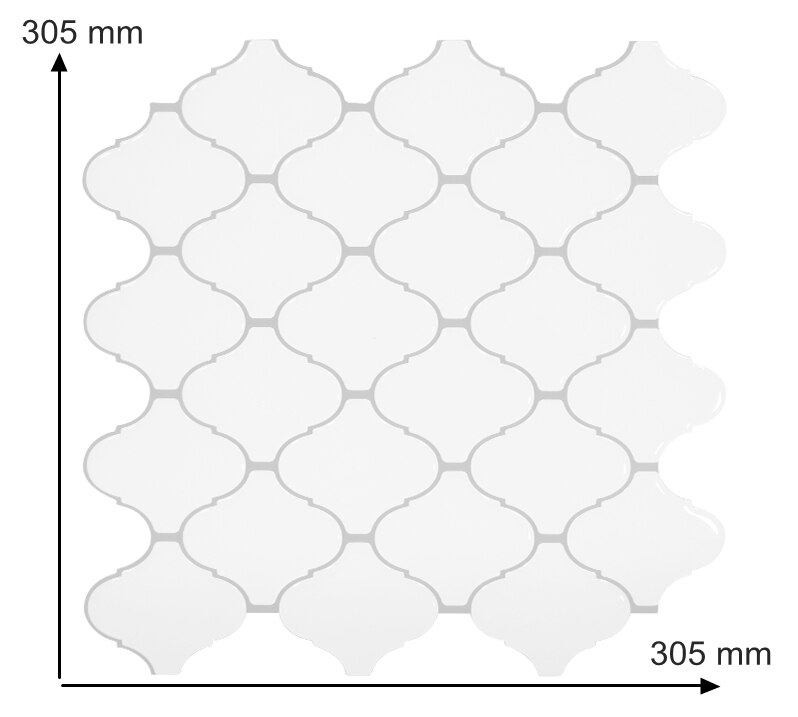 Baldosas Vividtiles, baldosas de Metro blancas más gruesas, Peel and Stick Premium, azulejos de pared, adhesivo contra salpicaduras de cocina, 1 hoja: HB007