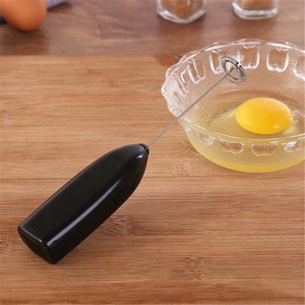 Blender Milk Drink Coffee Whisk Mixer Electric Egg Beater Frother Foamer Mini Handle Stirrer Practical Kitchen Cooking Tool: black