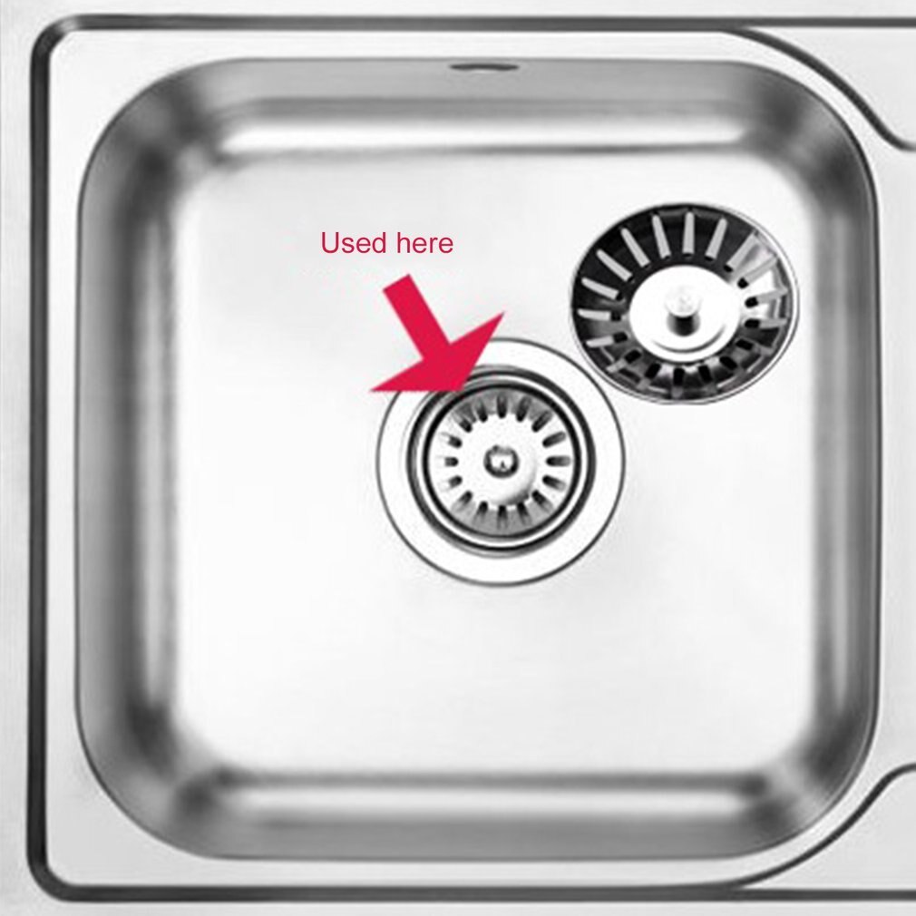 Tapones para fregaderos de cocina universales, acero inoxidable, tapa de fregadero, escurridor, tapón de cuña, cesta de filtro de repuesto para el hogar