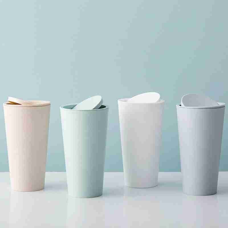Round Car Trash Can Flip Car Trash Box Car Door Trash Bucket Holder Can Supplies Car Storage Cup Water J6U4