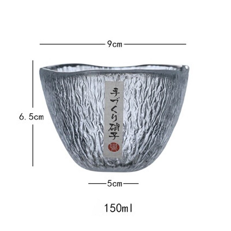 Hand-made Japanese hammered foreign wine glass whiskey glass home beer glass crystal glass cup: 150ml1