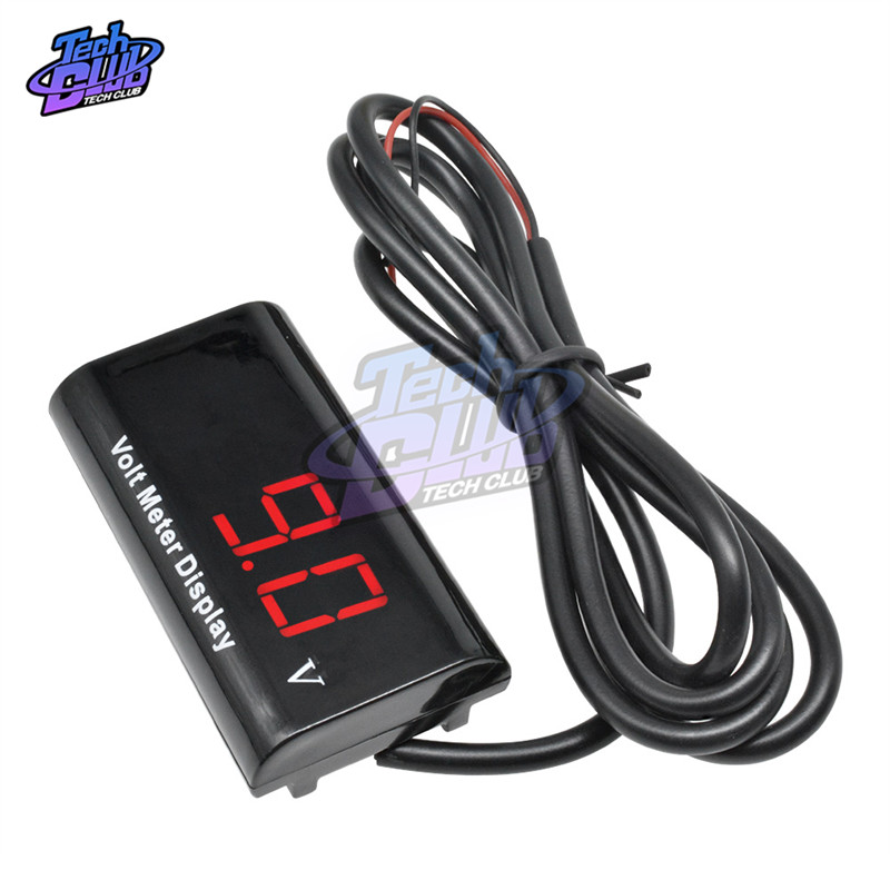 Dc 8-18v ipx 6 vandtæt digital voltmeter 12v bilbåd motorcykel 0.56 tommer led display volt spændingsmåler mini tester panel