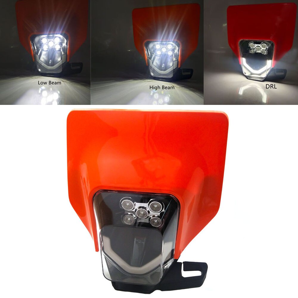 Motorcycle LED Headlight DRL Light For Husqvarna FC FE FX TC TE TX 125 250 300 350 450 501 FE250 FC250 TC250 Motorbike Headlamp.