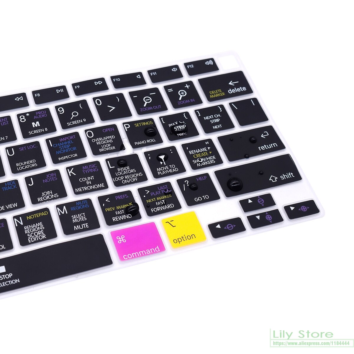 for MacBook Air 13 with Magic Keyboard A2179, for Apple Air M1 Chip Premium Logic Pro X Shortcuts Keyboard Cover