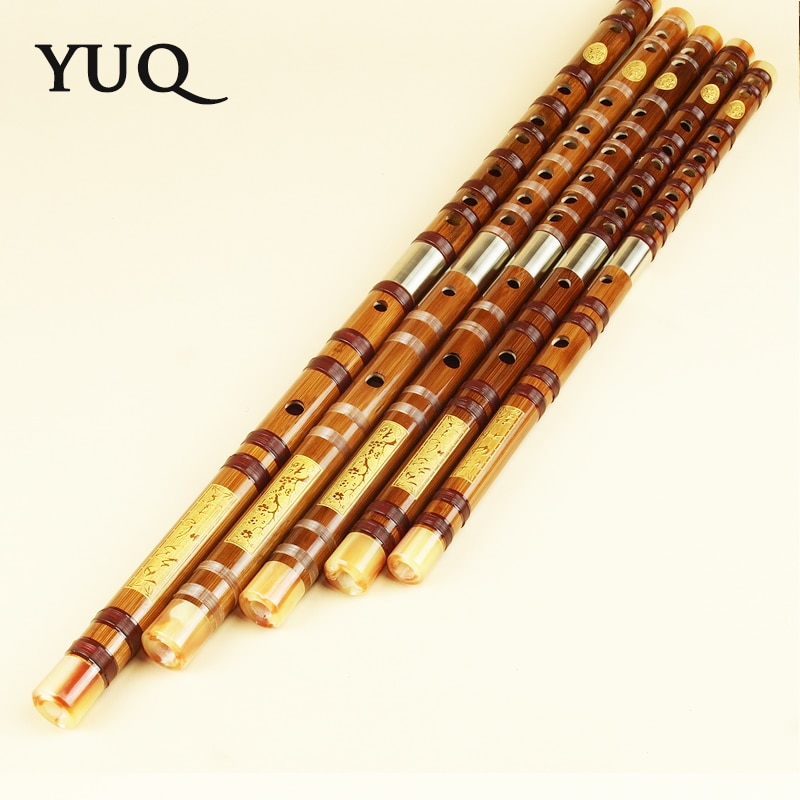 Yuque traditionel bambusfløjte træblæser dizi musikinstrumenter cdefg nøgle kinesisk dizi transversal flauta xiao