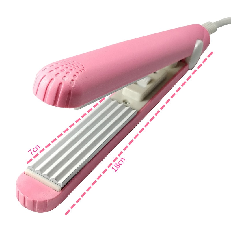 Mini cepillo eléctrico de cerámica para alisado en , cepillo de pelo pequeño de madera contrachapada, cepillo eléctrico de pelo, plancha rizadora