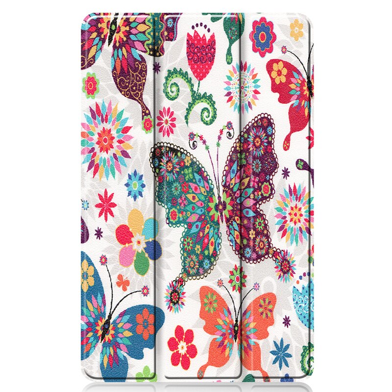 Business case til samsung galaxy tab  s6 lite cover sm -p610 sm-p615 p617 slim shell: Sommerfugl