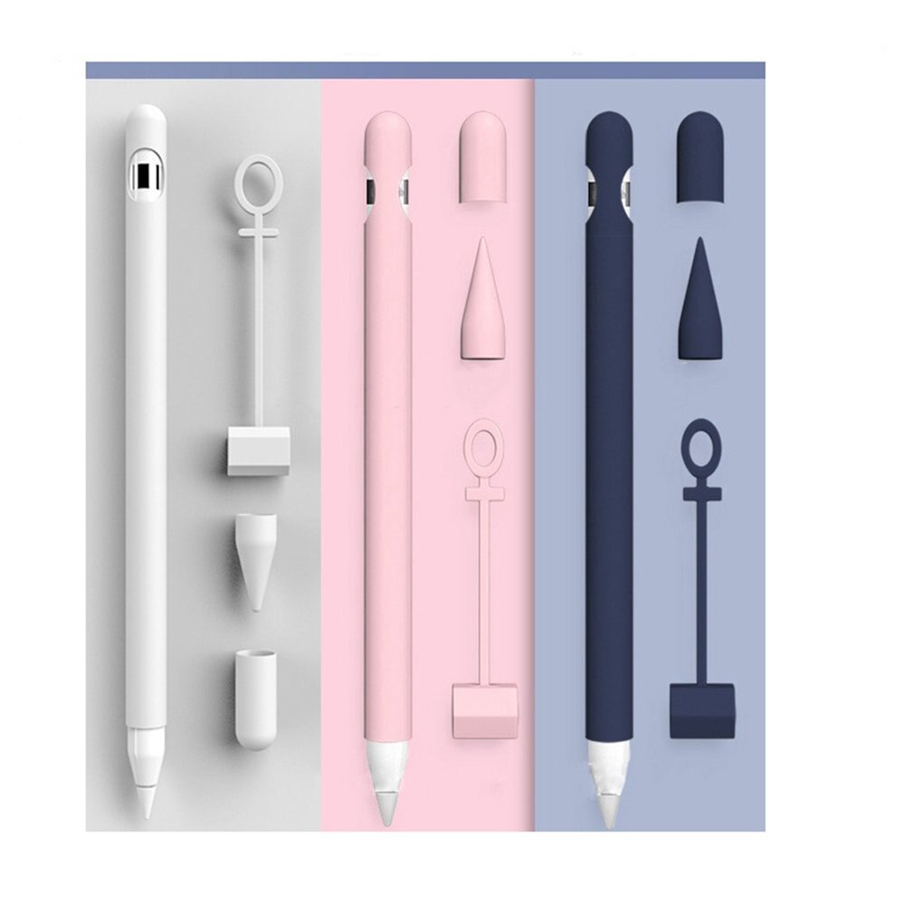 De silicona de colores Compatible para Apple lápiz 1st caso Compatible para iPad Tablet Touch Pen Stylus manga Protector de la piel