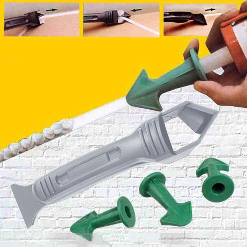 Silicone Removal Sealant Smoothing Squeegee Sealant Kit Tile Cleaning Caulk Grouting Dirt Tools Spatula E7F6