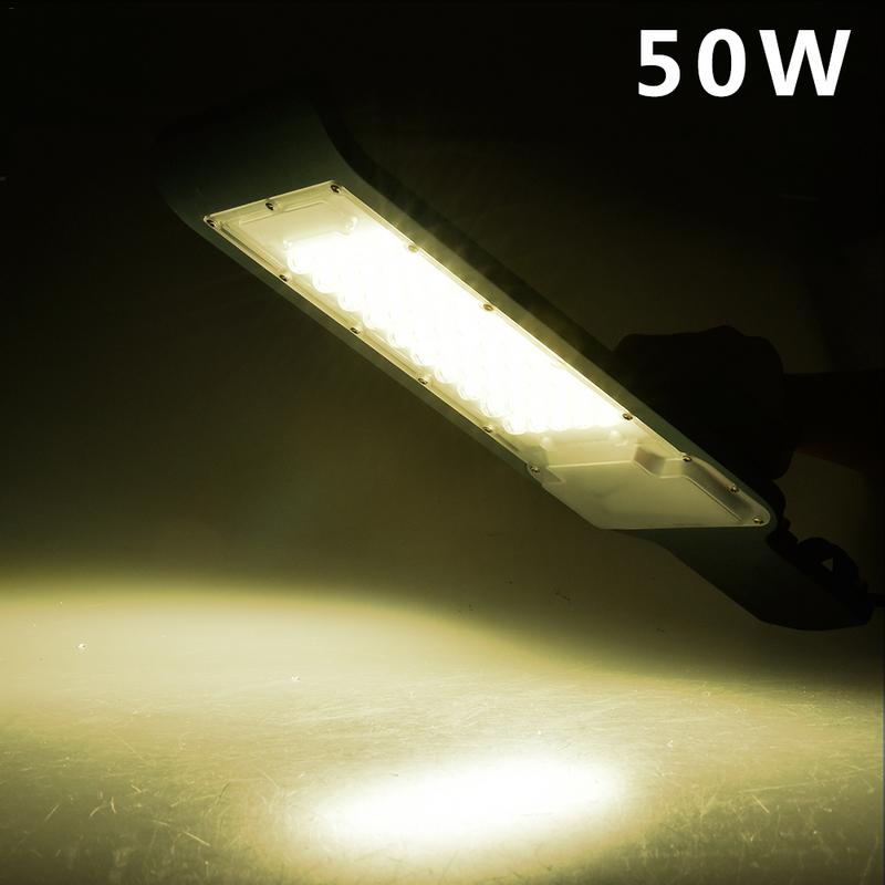 IP65 Waterdichte 30 w/50 w Led Straat Licht Lamp Hoofd Aluminium Outdoor Road Lamp AC85-265V Led Straat Flood licht Tuin Spot Lamp: 50w Warm White