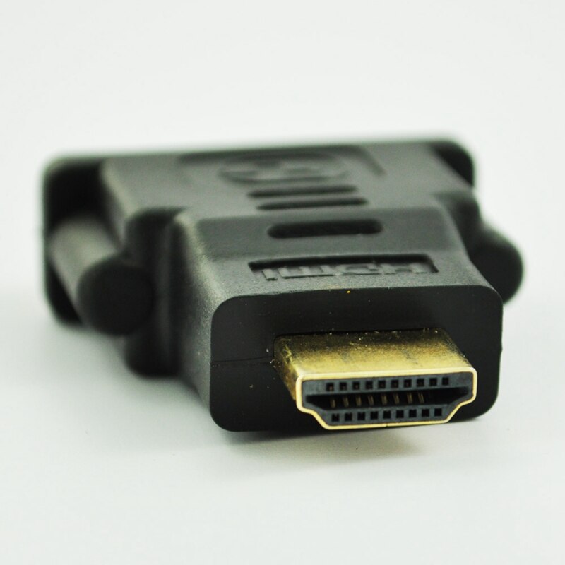 Black Dual Link DVI-I Female to HDMI Male Plug Converter Adapter