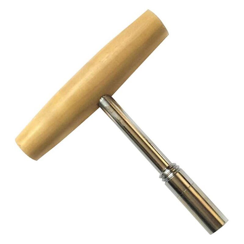 1 Pcs T Shape Piano Tuning Hammer Wrench Hardwood Handle Spanner Suitable for Piano Installation