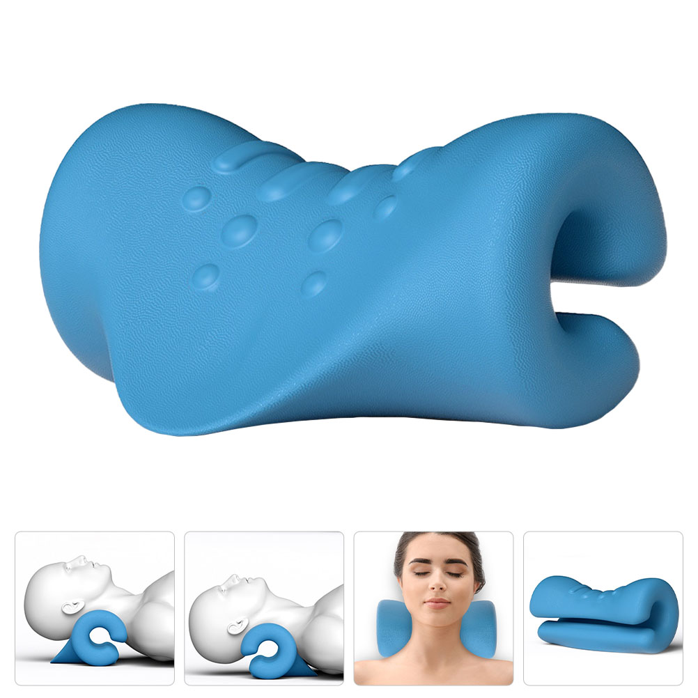 1pc Bed Ergonomic Cervical Support Neck Support Cervical Traction Pillow Massager: Default Title