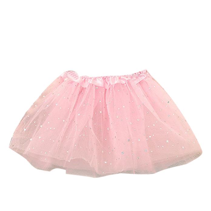 cute Baby Kids Girls Princess Stars Sequins Party Dance Ballet Lace Tutu Skirts girl mini skirt for party wedding Summer: Pink