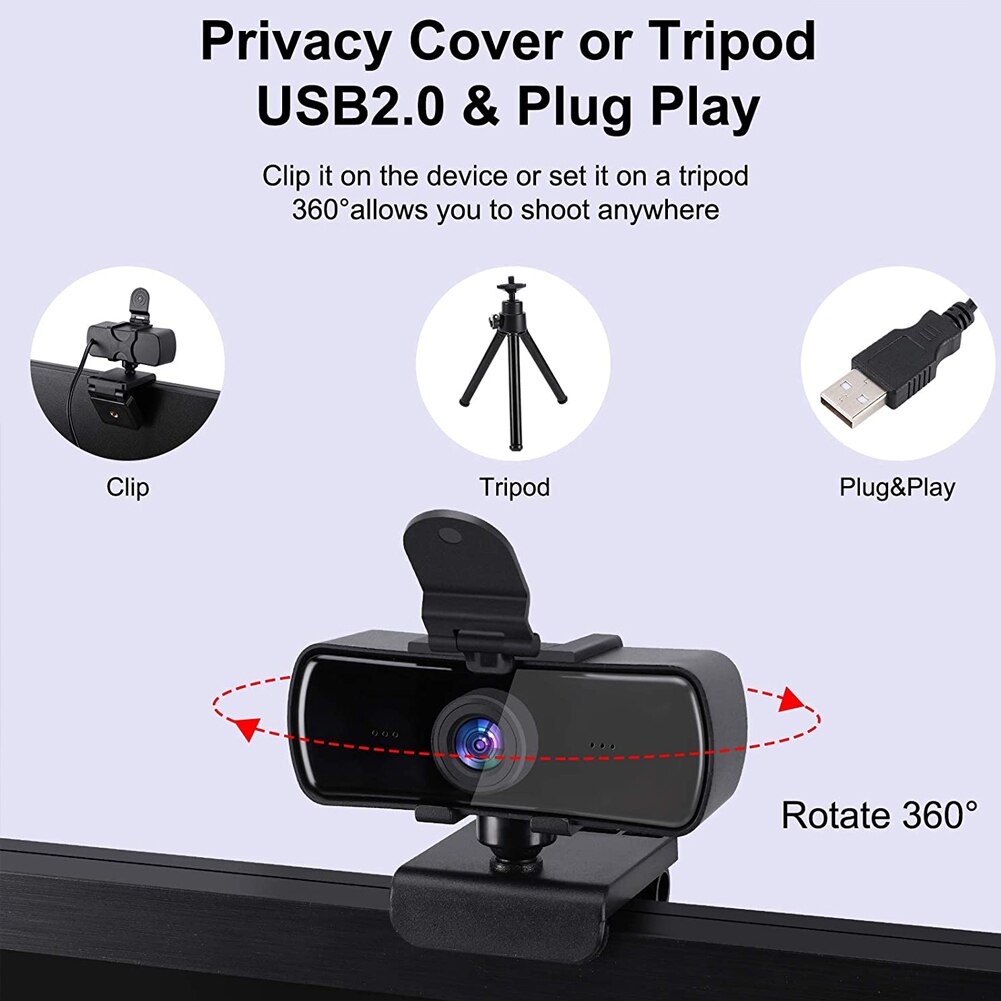 1440P Hd Pc Computer Usb Webcam Voor Video-opname Dampende Live Gaming Desktop Laptop Web Camera Met Statief