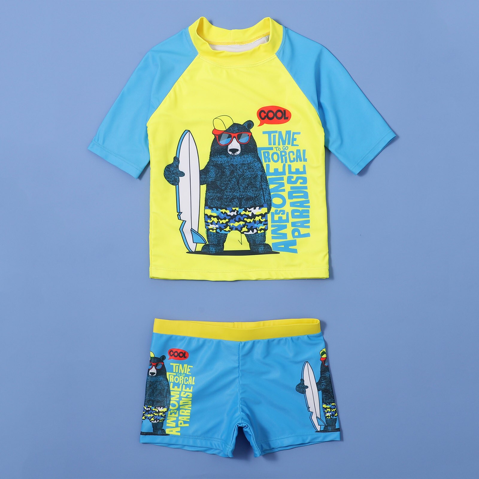 Peuter Baby Jongens Badmode Kleding Cartoon Brief Korte Mouw Badmode Badpak Zomer Outfits Kinderkleding