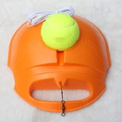 Bola de tênis de treinamento, ferramenta de treino, tênis, esporte, treinador de bola de rebote com base para instrutor de tênis, dispositivo de treino: Laranja
