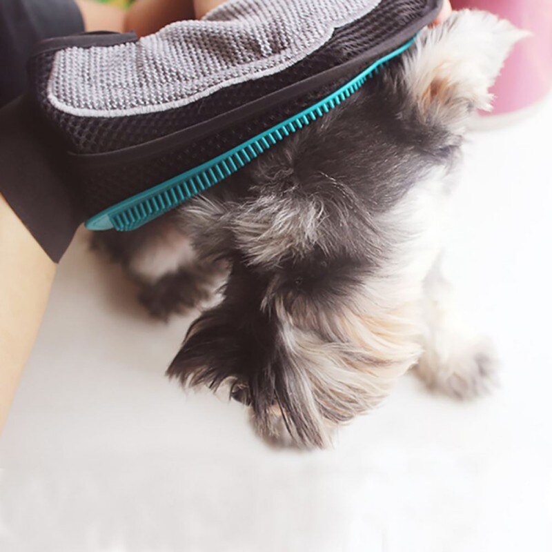 Brosse pour chien de compagnie | Gant de toilettage à Double usage, gant de toilettage de chien doux, peigne de grande paume ronde pour nettoyer les cheveux amples