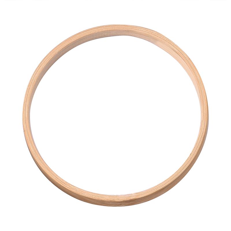 Cerceau floral en bois de bambou pour la décoration de la maison, cerceau en macramé, anneaux en bois pour la fête de mariage, couronne de fleurs bricolage, réplicateur de cadre, 1PC: Gris clair
