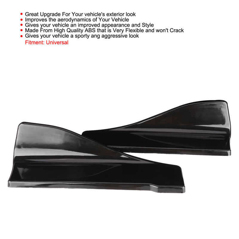 car styling running boards Universal Rear Bumper Diffuser Lip Side Skirts Glossy Black with Mounting Screws car
