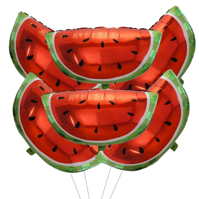 6 uds globos de frutas fresa aguacate papel de aluminio globo de helio sandía naranja Cactus Ballon decoración de temática para niños: Gris claro