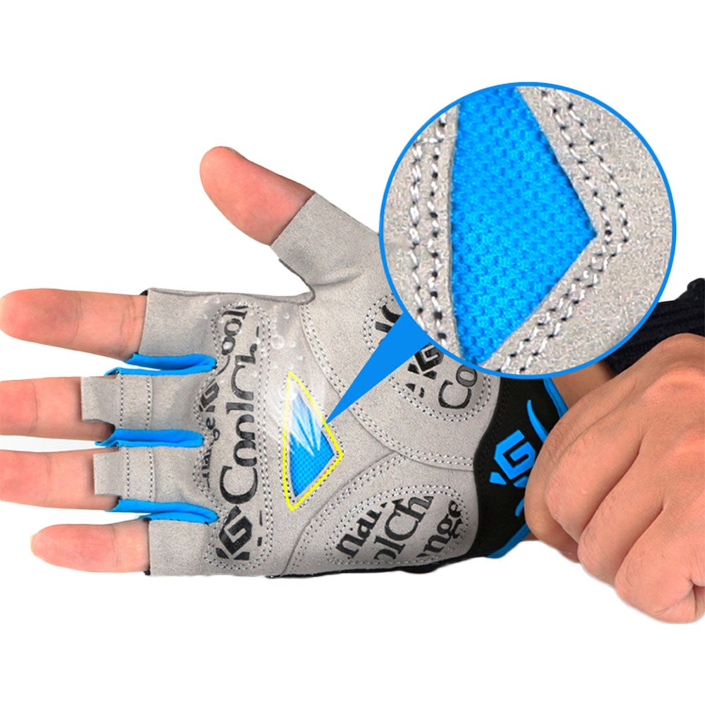 Cycling Gloves Half Finger Gel For Men Lycra + SBR filling +Sponge Anti-Slip durable