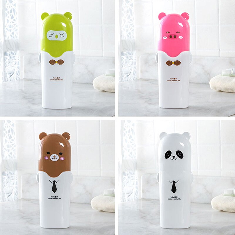 Cute Practical Household Towel Toothbrushes Children Holder Outdoor Travel Hiking Camping Tooth Brush Storage Case