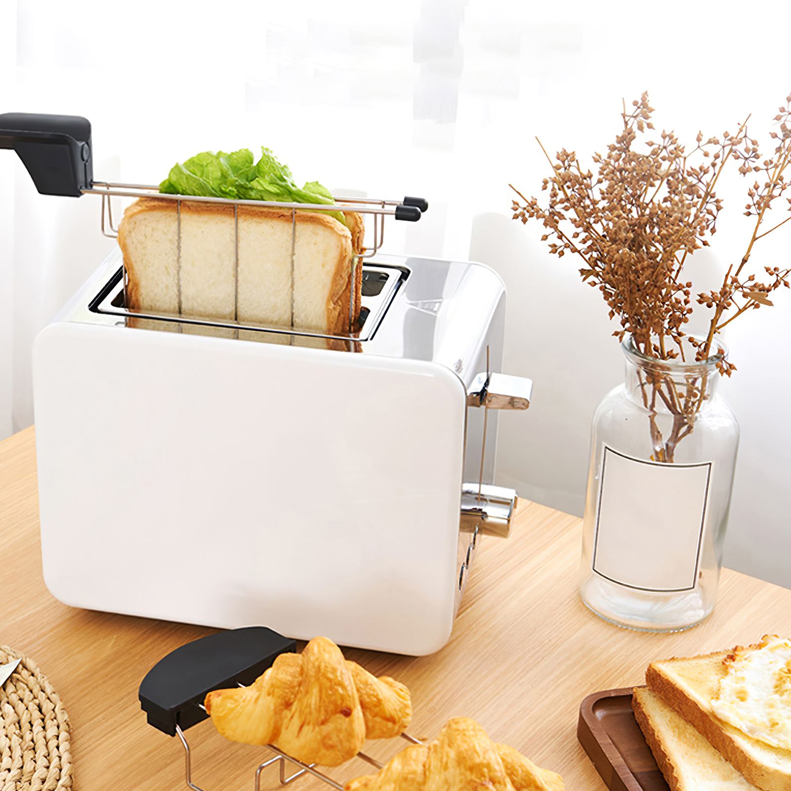 Toaster Grill Rack Toaster Toast Bread Warming Sandwich Holder Cooling Grill Slice Cage Grid Bbq Air Fryer Accessories Cooking