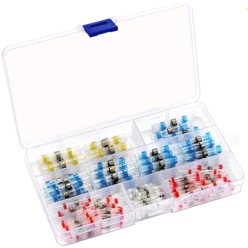 150Pcs Solder Seal Draad Connectors Kit Krimpkous Stootverbinders Waterdicht En Geïsoleerde Elektrische Draad Terminals Waterdicht: Default Title