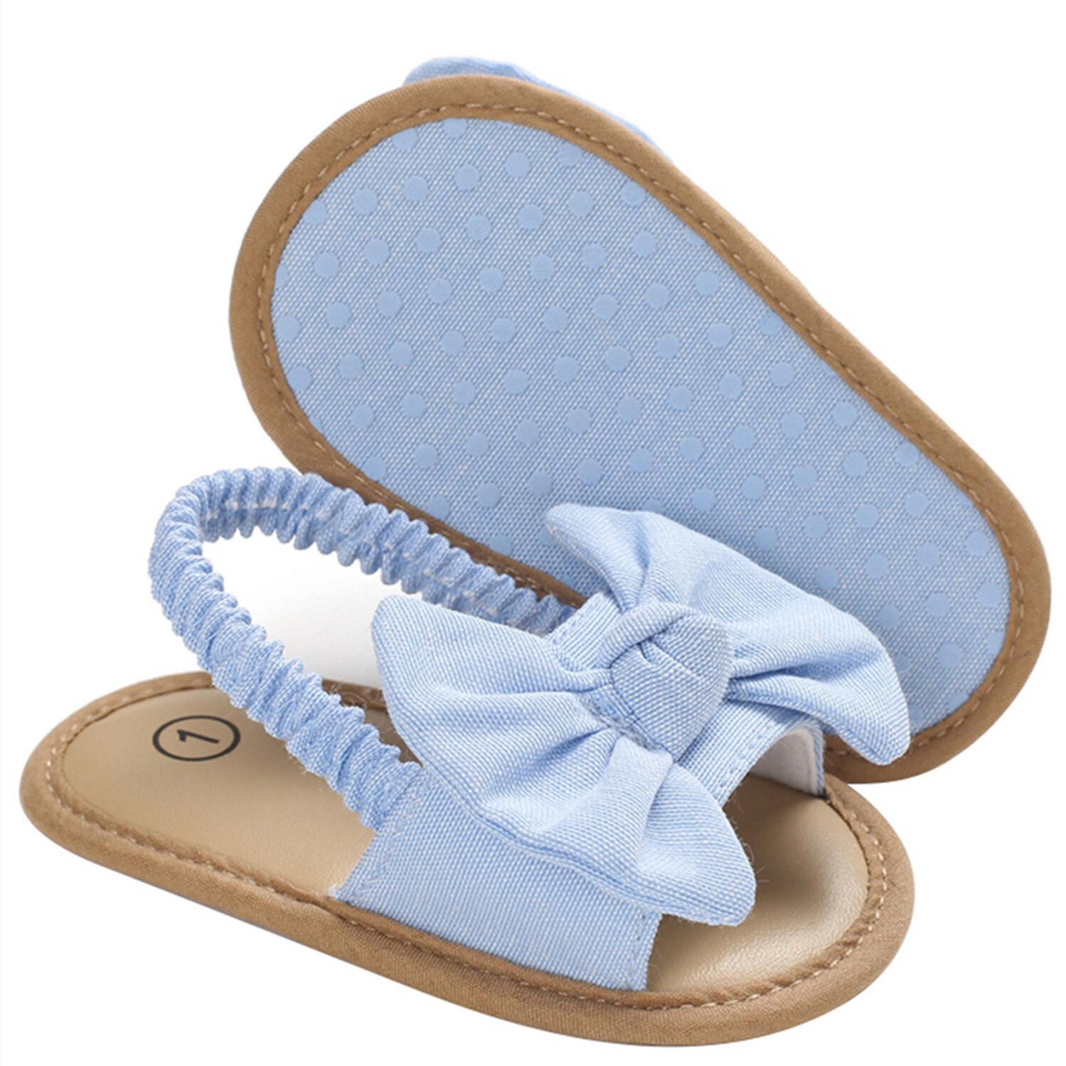 2020 di nuovo Modo Del Bambino Della Ragazza Arco Scarpe Per Bambini Solido Sandali Casual Piatto Sandali di Gomma Scarpe Primipassi Coperta di Gioco