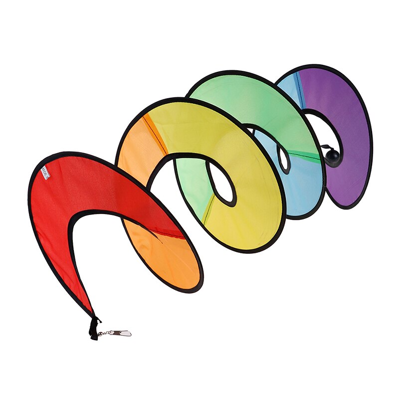 Regenbogen Spiral-Windmühle - Nylon Gartendekoration - Multicolor Windspinner