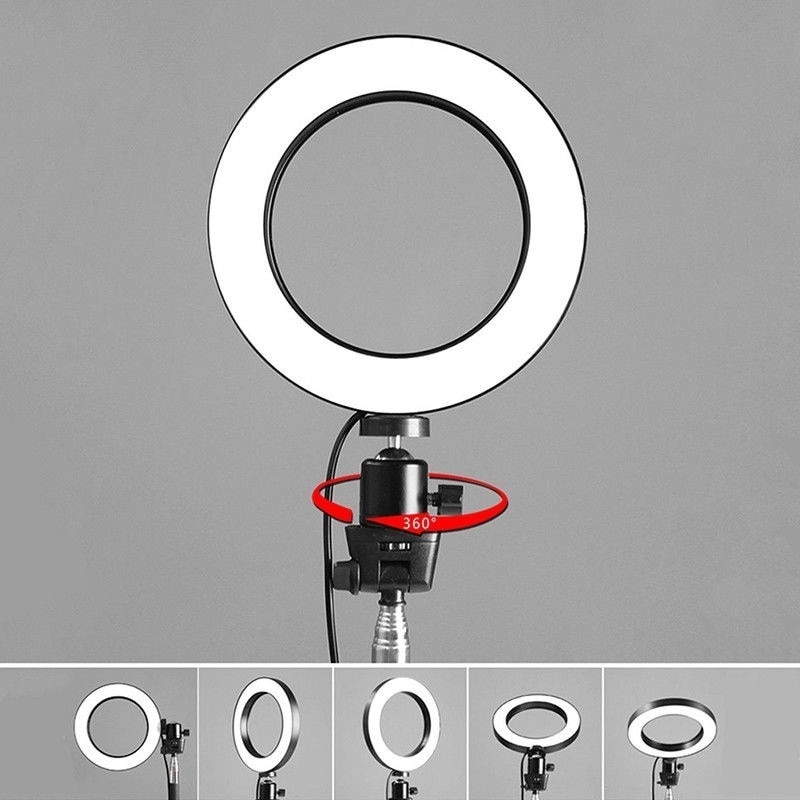 Led Ring Licht Dimbare 5500K Lamp Fotografie Camera Foto Studio Telefoon Video Ring Lichten Vanity Lights Dressing Lamp