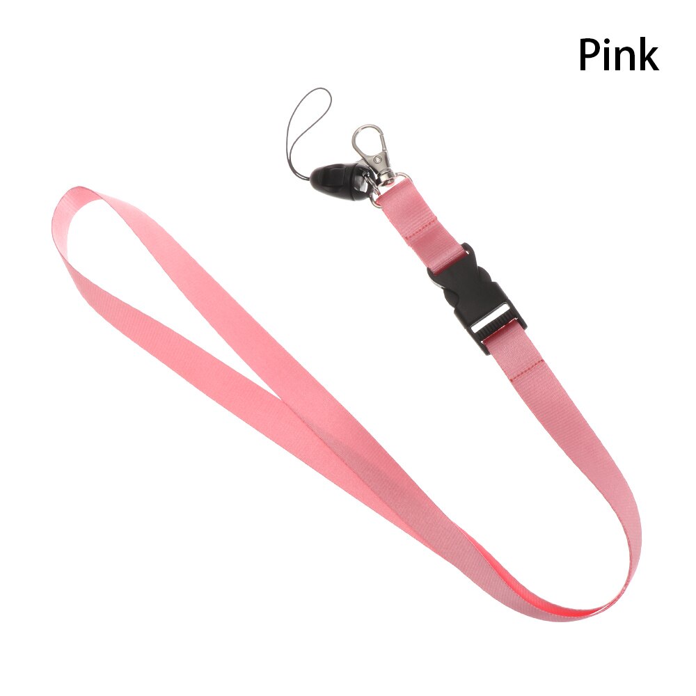 Moda kolorowe smycz na telefon osobowość smycz na szyje smycze klucze ID Card Gym pasek do telefonu komórkowego USB smycz na identyfikator liny kamery: Pink