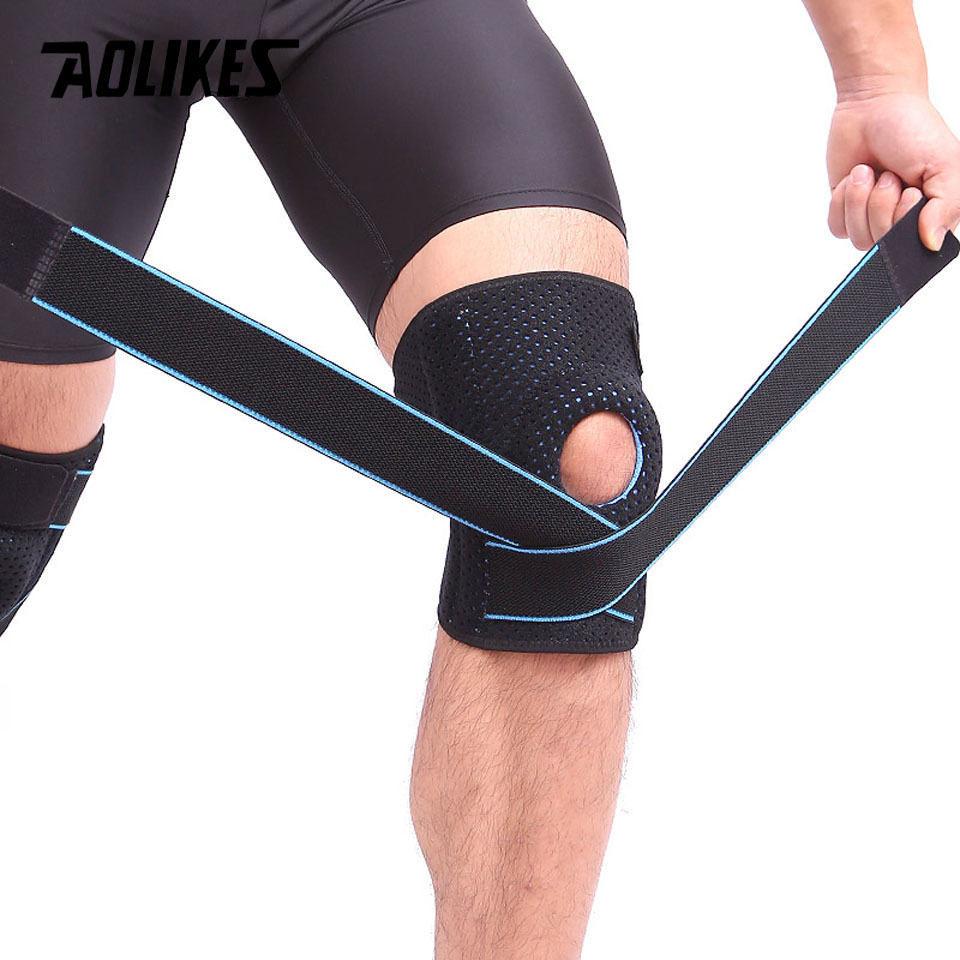 1PCS Breathable Adjustable Elastic Sports Leg Knee Support Brace Patella Wrap Protector Pads